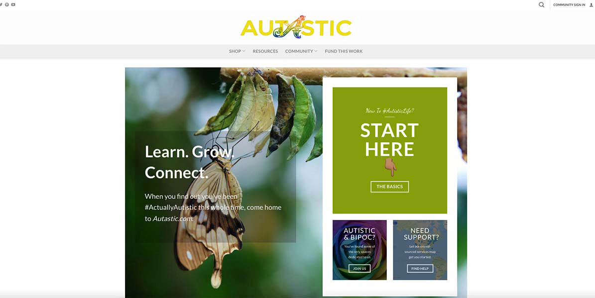 Autastic is a website for late diagnosed autistic people